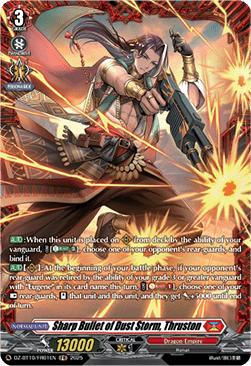 Sharp Bullet of Dust Storm, Thruston - Dragonsoul Resonance (Frame Rare) [DZ-BT10-FR01]