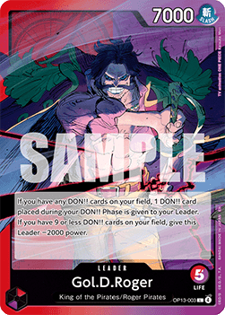 Gol.D.Roger (OP13-003) (V.1) - Carrying on his Will (Leader) [OP13-003]