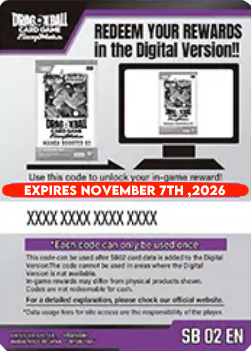 Online Code Card (Booster) (SB02) - Manga Booster 02 [Fusion World] (Online Code Card) [SB02-SB02 EN]
