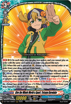 Give the Whole World a Spark, Tetsuya Kurodake  (V.1 - Triple Rare) - Future Card Buddyfight (Triple Rare) [DZ-TB01-009]