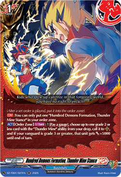 Hundred Demons Formation, Thunder Mine Stance - Future Card Buddyfight (Double Rare) [DZ-TB01-027]