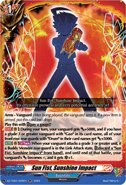 Sun Fist, Sunshine Impact - Future Card Buddyfight (Double Rare) [DZ-TB01-029]