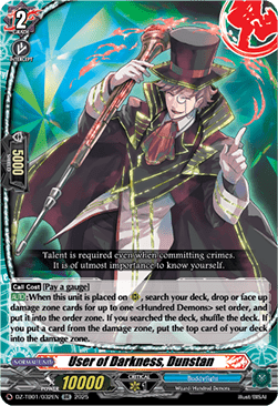 User of Darkness, Dunstan - Future Card Buddyfight (Double Rare) [DZ-TB01-032]