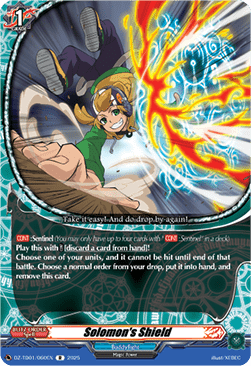 Solomon's Shield  (V.1 - Rare) - Future Card Buddyfight (Rare) [DZ-TB01-060]