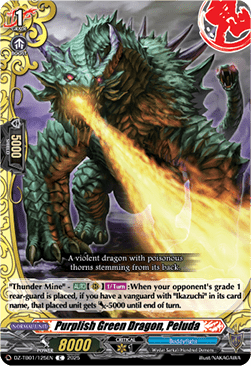 Purplish Green Dragon, Peluda  (V.1 - Common) - Future Card Buddyfight (Common) [DZ-TB01-125]
