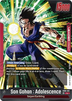 Son Gohan : Adolescence // Son Gohan : Adolescence (FB08-001)  (V.1 - Leader) - Saiyan's Pride [Fusion World] (Leader) [FB08-001]
