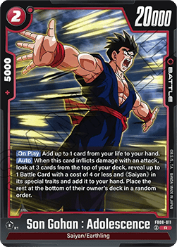 Son Gohan : Adolescence (FB08-011) - Saiyan's Pride [Fusion World] (Rare) [FB08-011]