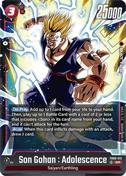 Son Gohan : Adolescence (FB08-012)  (V.1 - Super Rare) - Saiyan's Pride [Fusion World] (Super Rare) [FB08-012]