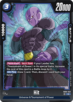 Hit (FB08-040)  (V.1 - Rare) - Saiyan's Pride [Fusion World] (Rare) [FB08-040]