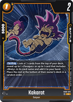 Kakarot (FB08-076)  (V.1 - Rare) - Saiyan's Pride [Fusion World] (Rare) [FB08-076]