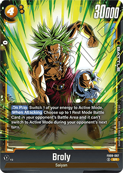 Broly (FB08-087)  (V.1 - Super Rare) - Saiyan's Pride [Fusion World] (Super Rare) [FB08-087]