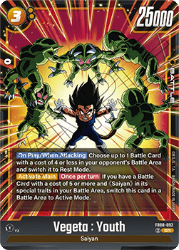 Vegeta : Youth (FB08-092)  (V.1 - Super Rare) - Saiyan's Pride [Fusion World] (Super Rare) [FB08-092]