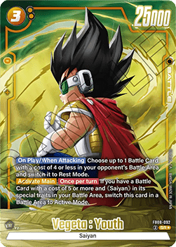 Vegeta : Youth (FB08-092)  (V.2 - Alternate Art) - Saiyan's Pride [Fusion World] (Alternate Art) [FB08-092]