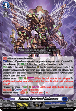 Eternal Overload Colossus  (V.1 - Triple Rare) - Symphony of Might & Bloom (Triple Rare) [DZ-BT11-004]
