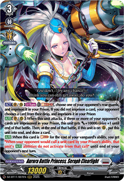 Aurora Battle Princess, Seraph Clearlight  (V.1 - Triple Rare) - Symphony of Might & Bloom (Triple Rare) [DZ-BT11-007]