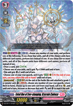 Fated One of Ever-changing, Krysrain Cadenza  (V.1 - Triple Rare) - Symphony of Might & Bloom (Triple Rare) [DZ-BT11-016]