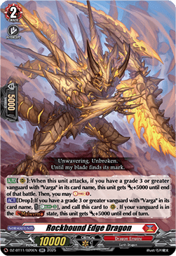 Rockbound Edge Dragon  (V.1 - Double Rare) - Symphony of Might & Bloom (Double Rare) [DZ-BT11-020]