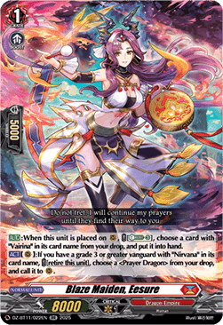 Blaze Maiden, Eesure  (V.1 - Double Rare) - Symphony of Might & Bloom (Double Rare) [DZ-BT11-022]