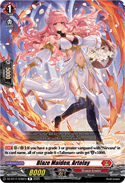 Blaze Maiden, Artolay  (V.1 - Rare) - Symphony of Might & Bloom (Rare) [DZ-BT11-046]