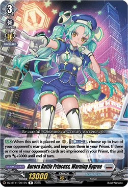 Aurora Battle Princess, Warning Kygree  (V.1 - Rare) - Symphony of Might & Bloom (Rare) [DZ-BT11-051]