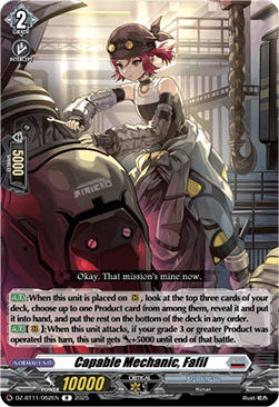 Capable Mechanic, Fafil  (V.1 - Rare) - Symphony of Might & Bloom (Rare) [DZ-BT11-052]