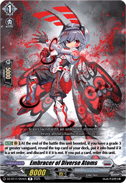 Embracer of Diverse Atoms  (V.1 - Rare) - Symphony of Might & Bloom (Rare) [DZ-BT11-054]