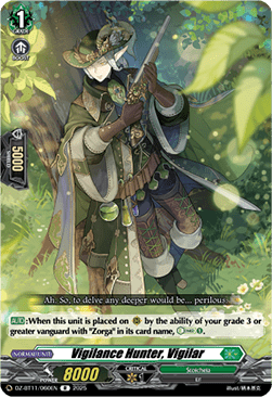 Vigilance Hunter, Vigilar  (V.1 - Rare) - Symphony of Might & Bloom (Rare) [DZ-BT11-060]
