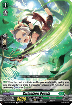 Springfang, Donola  (V.1 - Rare) - Symphony of Might & Bloom (Rare) [DZ-BT11-062]
