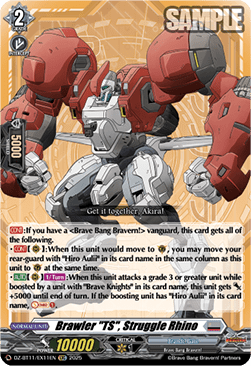 Brawler "TS", Struggle Rhino - Symphony of Might & Bloom (Special EX) [DZ-BT11-EX11]