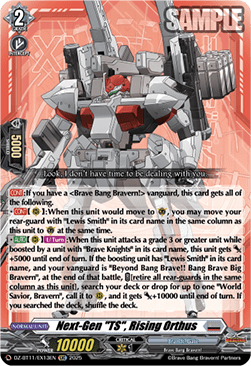 Next-Gen "TS", Rising Orthus - Symphony of Might & Bloom (Special EX) [DZ-BT11-EX13]