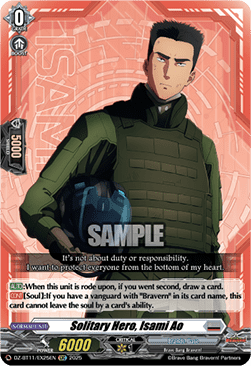 Solitary Hero, Isami Ao  (V.1 - Special EX) - Symphony of Might & Bloom (Special EX) [DZ-BT11-EX25]