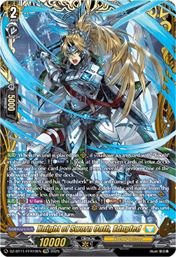 Knight of Sworn Oath, Ednyfed  (V.2 - Double Frame Rare) - Symphony of Might & Bloom (Double Frame Rare) [DZ-BT11-FFR10]
