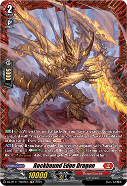 Rockbound Edge Dragon  (V.2 - Frame Rare) - Symphony of Might & Bloom (Frame Rare) [DZ-BT11-FR02]
