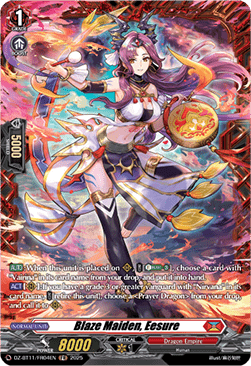 Blaze Maiden, Eesure  (V.2 - Frame Rare) - Symphony of Might & Bloom (Frame Rare) [DZ-BT11-FR04]