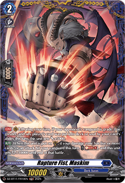 Rapture Fist, Maskim  (V.2 - Frame Rare) - Symphony of Might & Bloom (Frame Rare) [DZ-BT11-FR10]