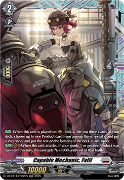 Capable Mechanic, Fafil  (V.2 - Frame Rare) - Symphony of Might & Bloom (Frame Rare) [DZ-BT11-FR22]