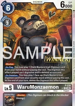 WaruMonzaemon (P-216) - Official Tournament Pack Events (Alternative Art) [OTPE-P-216]