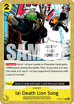 Iai Death Lion Song (ST29-017) - Starter Deck: Egghead (Common) [ST29-017]