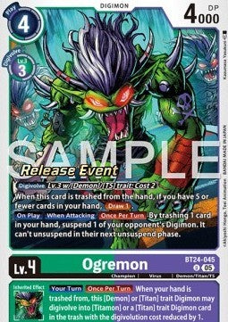 Ogremon (BT24-045) - Promos: Time Stranger (Alternative Art) [BT-24P-BT24-045]