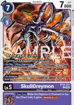 SkullGreymon (BT24-072) - Promos: Time Stranger (Alternative Art) [BT-24P-BT24-072]