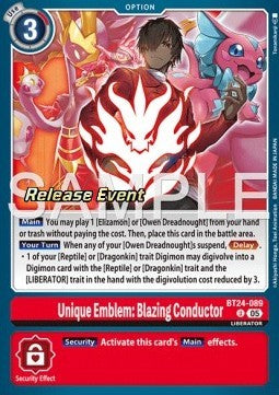 Unique Emblem: Blazing Conductor (BT24-089) - Promos: Time Stranger (Alternative Art) [BT-24P-BT24-089]