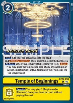 Temple of Beginnings (BT24-093) - Promos: Time Stranger (Alternative Art) [BT-24P-BT24-093]