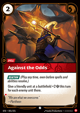 Against the Odds - Spiritforged (Common) [SFD-001]