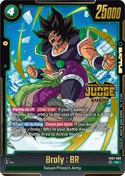 Broly : BR (FB07-069)  (V.1 - Rare) - Judge Promos [Fusion World] (Rare) [JPFW-FB07-069]