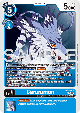 Garurumon (AD1-010) - Digimon Generation (Rare) [AD-01-010]
