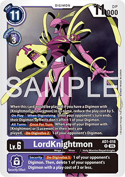 LordKnightmon (AD1-018) (V.1) - Digimon Generation (Rare) [AD-01-018]