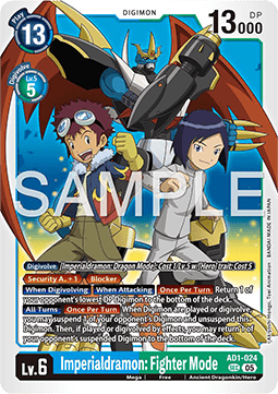 Imperialdramon: Fighter Mode (AD1-024) (V.1) - Digimon Generation (Secret Rare) [AD-01-024]