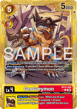 GeoGreymon (BT12-038) (V.2) - Digimon Generation (Alternative Art) [AD-01-BT12-038]