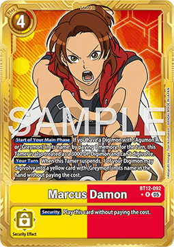 Marcus Damon (BT12-092) (V.2) - Digimon Generation (Alternative Art) [AD-01-BT12-092]