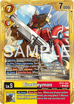 RizeGreymon (BT21-044) (V.2) - Digimon Generation (Alternative Art) [AD-01-BT21-044]